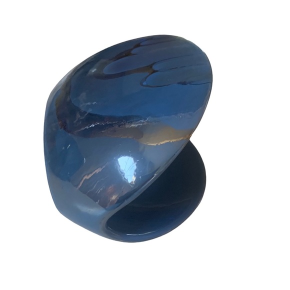 Vintage Nielsen's Ceramics Overlay Handmade Turquoise Napkin Holder Rare to Find - Picture 10 of 16